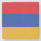 Patriottische Armeense vlag Stenen Onderzetter (Voorkant)