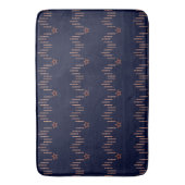Patriottische Art Deco - Rood Ivoor op Navy Blue v Badmat (Voorkant Verticaal)