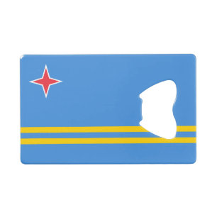 Patriottische Arubaanse vlag Kredietkaart Flessenopener