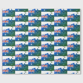 Patriottische AUSTRALIA FLAG Australian Map Blue G Cadeaupapier (Vlak)