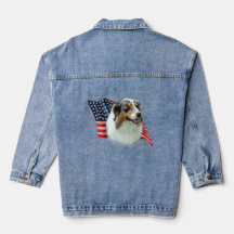 Patriottische Australische herder denim jas