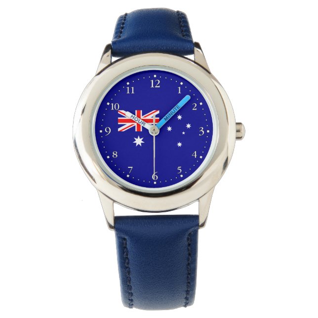 Patriottische Australische vlag Horloge (Voorkant)