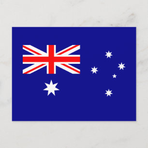 Patriottische Australische Vlag Prentbriefkaart Briefkaart