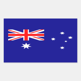 Patriottische Australische Vlag Rechthoekige Sticker
