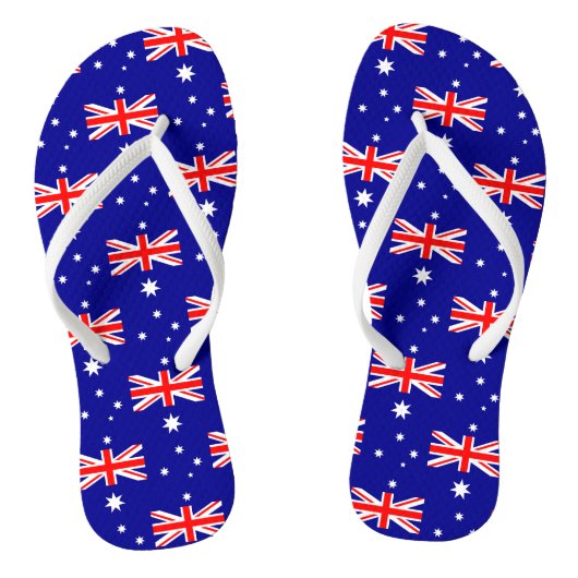 Patriottische Australische vlag Teenslippers (Voetbed)