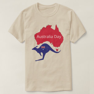 Patriottische Australische Vlagkaart T-shirt