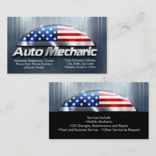 Patriottische Automechanica Metaal Amerikaanse Vla Visitekaartje