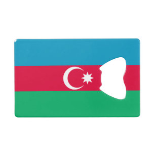 Patriottische Azerbeidzjaanse Vlag Sleutelhanger F Kredietkaart Flessenopener