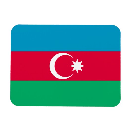 Patriottische Azerbeidzjan vlag Magneet (Horizontaal)