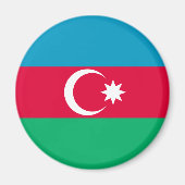 Patriottische Azerbeidzjan vlag Magneet (Voorkant)