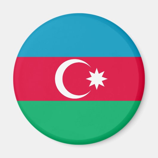 Patriottische Azerbeidzjan vlag Magneet (Voorkant)