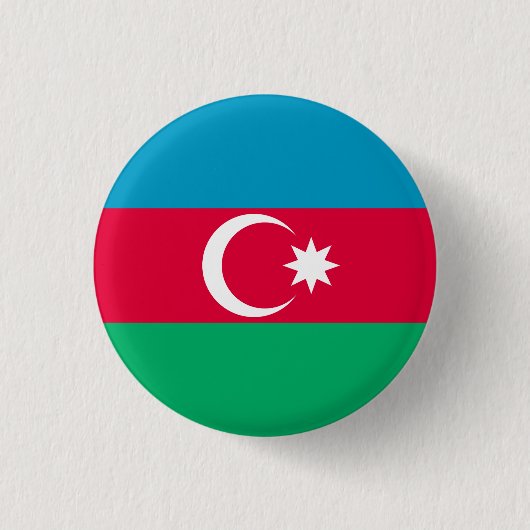 Patriottische Azerbeidzjan vlag Ronde Button 3,2 Cm (Voorkant)