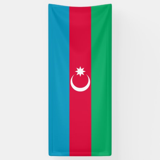 Patriottische Azerbeidzjan vlag Spandoek (Verticaal)