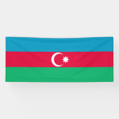 Patriottische Azerbeidzjan vlag Spandoek (Horizontaal)