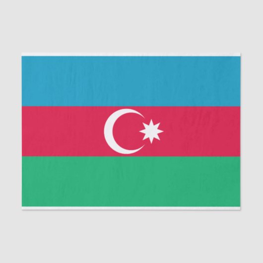 Patriottische Azerbeidzjan vlag Tissuepapier (Voorkant)