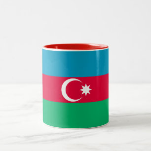 Patriottische Azerbeidzjan vlag Tweekleurige Koffiemok