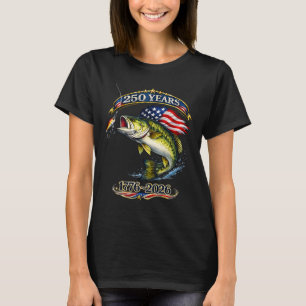 Patriottische B Vis En Vlag 250 Jaar Vissen T-shirt