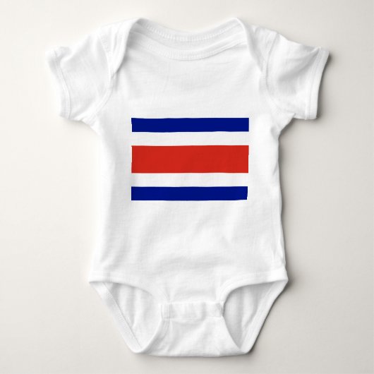 Patriottische baby bodysuit met Costa Ricaanse vla (Voorkant)