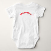 Patriottische baby bodysuit met Indonesische vlag (Achterkant)