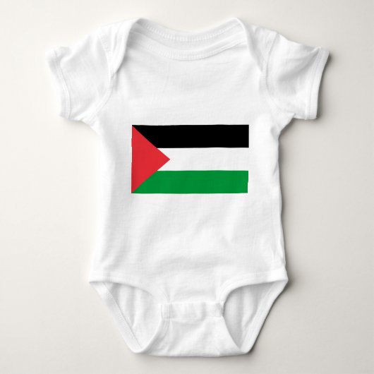 Patriottische baby bodysuit met Palestijnse vlag (Voorkant)