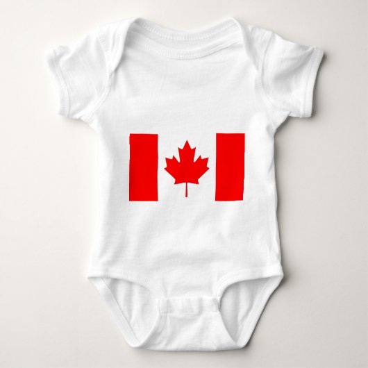 Patriottische baby bodysuit met vlag Canada (Voorkant)