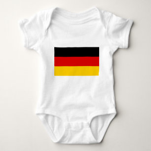 Patriottische baby bodysuit met vlag Duitsland
