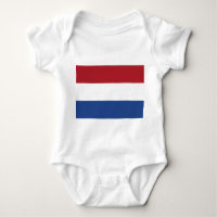 Patriottische baby bodysuit met vlag Nederland