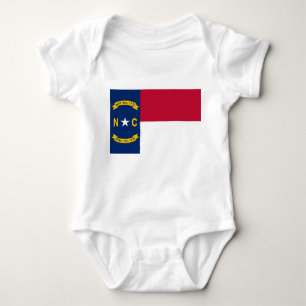 Patriottische baby bodysuit met vlag North Carolin