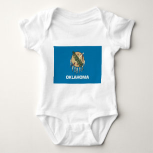 Patriottische baby bodysuit met vlag Oklahoma