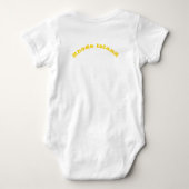 Patriottische baby bodysuit met vlag Rhode Island (Achterkant)