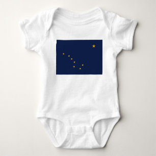 Patriottische baby bodysuit met vlag van Alaska, V