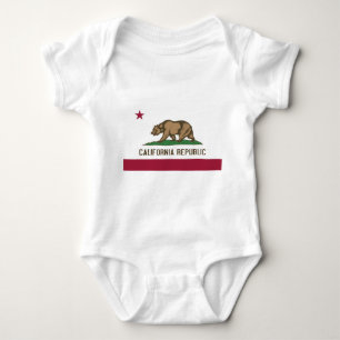 Patriottische baby bodysuit met vlag van Californi