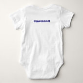 Patriottische baby bodysuit met vlag van Cincinnat (Achterkant)