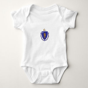 Patriottische baby bodysuit met vlag van Massachus