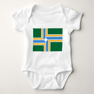 Patriottische baby bodysuit met vlag van Portland 