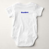 Patriottische baby bodysuit met vlag van Quebec (Achterkant)