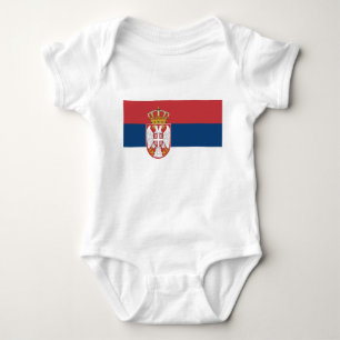 Patriottische baby bodysuit met vlag van Servië
