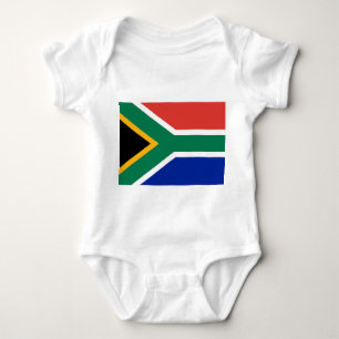 Patriottische baby bodysuit met vlag Zuid-Afrika