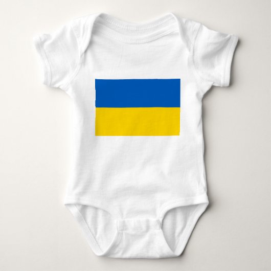 Patriottische baby carrosserie met vlag Oekraïne Romper (Voorkant)