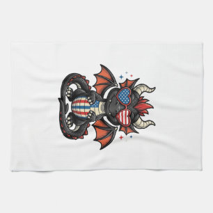 Patriottische Baby Draak Vintage Vector T-shirt On Theedoek