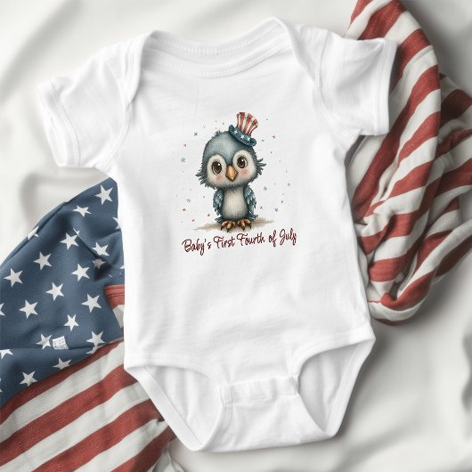 Patriottische Baby Eagle 4 juli Romper