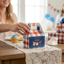 Patriottische baby shower favorietendoos