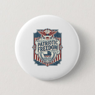 Patriottische baby shower vector grafische T-shirt Ronde Button 5,7 Cm