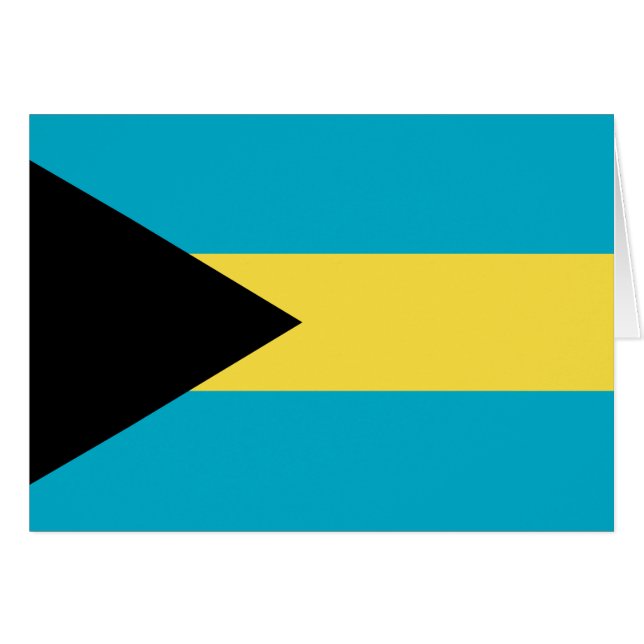 Patriottische Bahamaanse vlag (Voorkant Horizontaal)