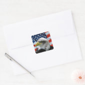 Patriottische Bald Eagle Amerikaanse vlag Sticker (Envelop)