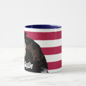 Patriottische Bald Eagle Bold Rood Wit Amerikaanse Mok (Midden)