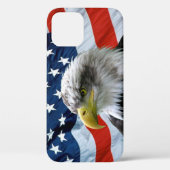 Patriottische Bald Eagle en Amerikaanse vlag Case-Mate iPhone Case (Achterkant)