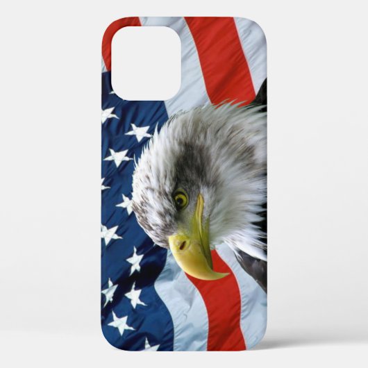Patriottische Bald Eagle en Amerikaanse vlag Case-Mate iPhone Case (Achterkant)