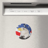 Patriottische Bald Eagle en Amerikaanse vlag Magneet (Insitu (Vaatwasser))