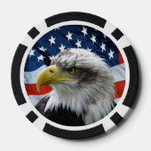 Patriottische Bald Eagle en Amerikaanse vlag Pokerchips (Achterkant)